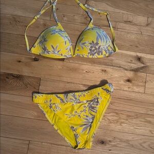 Gianni Bini Yellow Floral Bikini